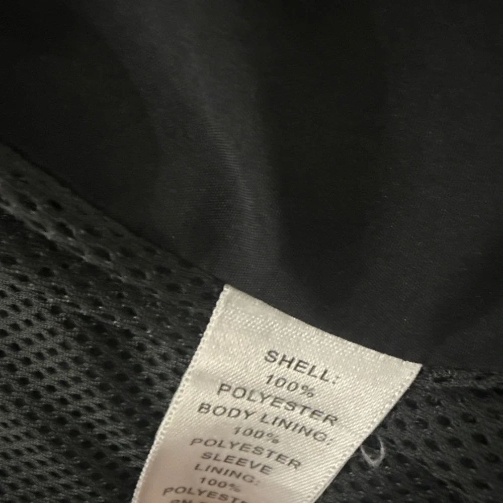 Men's Banana Republic Black Windbreaker Full Zip Jacket Size L Preppy Casual
